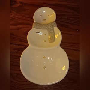 St Nicholas Square Warm & Cozy Snowman Plate